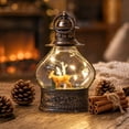 thumbnail image 5 of Christmas Decorations Indoor Outdoor Under 10$ Clearance! Christmas LED Lantern Decor Ornament, Vintage Hanging Lamp with Santa Snowman Reindeer Inside, Warm Light Tabletop Home Party Decoration, 5 of 8