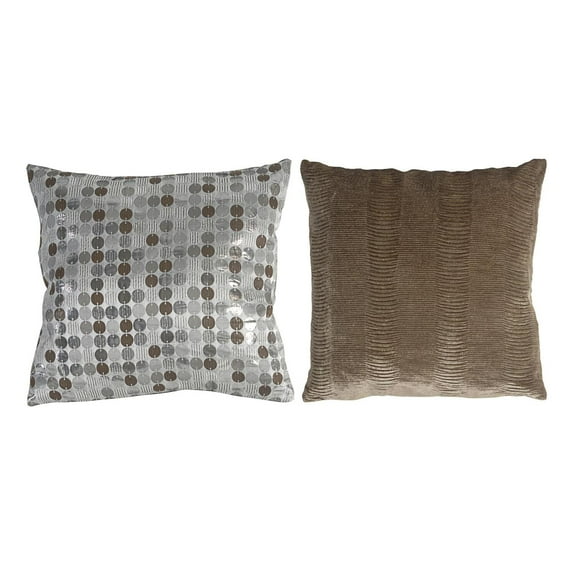 A&B Home 18" x 18" Pillows - Set of 2-Color:Tan,Style:Modern Chic