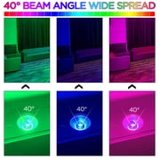 JAJALUYA 2-Pack Rectangular RGB 24 LED Wall Washer Light Bar with Remote for Stage Party