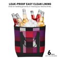 thumbnail image 6 of Large Capacity Insulated Tote Bag16.1×13.4×7.5in Thermal Insulation And Easy To Clean Strong Bearing Capacity Can Be Reused Palevioletred Buffalo Plaid Check Tartan Scotland_2, 6 of 8