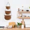 thumbnail image 2 of CSChome Storage Basket Fruit Hanging Basket Hollow Design Breathable Handmade Three layer Decorative Rope Woven Basket for Vegetables and Fruits, 2 of 7