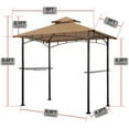 thumbnail image 6 of Eurmax 5x8 Grill Gazebo Double Tier Outdoor BBQ Canopy Gazebo(Beige), 6 of 8