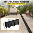 thumbnail image 2 of VEVOR Drainage Trench Driveway Channel Drain Kit Plastic Grate-5.8"x7.5"-4 Pack, 2 of 9