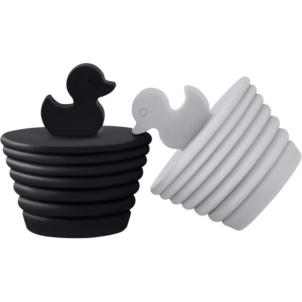 TY 2 Piezas Tapón Universal de Silicona para Bañera, Tapón para Cocina Negro y Gris XXLDZSW TY 2 Piezas Tapón Universal de Silicona para Bañera, Tapón para Cocina Negro y Gris XXLDZSW