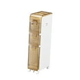 thumbnail image 3 of Gabinete de almacenamiento delgado, cajón con ruedas que ahorra espacio, organizador de almacenamiento, soporte de papel higiénico para inodoro de ofi 21cm 3 capas, 3 of 8