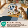 thumbnail image 4 of Design&I 8'x10' Washable Area Rug Extra Large Skid-Resistant Low Profile Muted Blue Mustard Geometric Art Modern Abstract Shapes with Bold Lines for Living Room, Family, 4 of 7