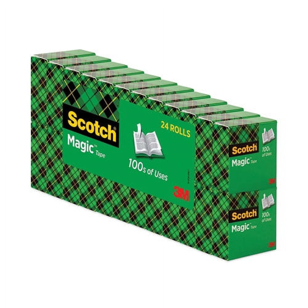 Magic Tape Value Pack, 1" Core, 0.75" X 83.33 Ft, Clear, 24/pack | Bundle of 2 Packs