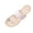 White, variant on Womens Toe Loop Slide Sandals Polka Dot Strap Soccer Ball Decor Soft Cushioned Non Slip Flat Sole Comfort Footwear