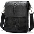 thumbnail image 1 of NIUCUNZH Bolso Mensajero de Cuero Genuino para Hombre, Bolso de Hombro Cruzado con Relieve de Cocodrilo para iPad de 9.7" y Viaje, 1 of 6