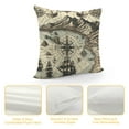 thumbnail image 4 of COMIO Island Map Throw Pillow Cushion Cover, Super Detailed Treasure Map Grungy Rustic Pirates Gold Secret Sea History Theme, Decorative Square Accent Pillow Case, Beige Brown, 4 of 5