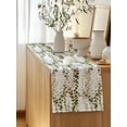 thumbnail image 5 of Table Runner 72 Inches Long for Kitchen Dining, Green Pink Weeping Eucalyptus Dresser Scarf Farmhouse, Dining Table Decorations for Wedding/Parties, Spring Summer Farmhouse Leaves 16 x 72 In, 5 of 8