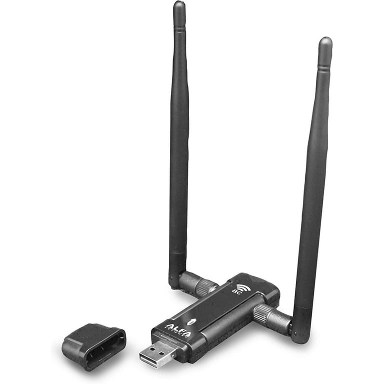 Alfa Long-Range Dual-Band AC1200 Wireless USB 3.0 Wi-Fi Adapter w/2x 5dBi  External Antennas - 2.4GHz 300Mbps / 5Ghz 867Mbps - 802.11ac & A, B, G, N