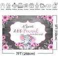 thumbnail image 4 of Pink Elephant Baby Shower Backdrop for Girl Sweet Little Peanut is on The Way Photography Background Elephant Cake Table Decorations, 4 of 7