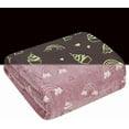 thumbnail image 7 of Elegant Comfort Glow in the Dark Lightweight Throw Blanket - Soft, Fuzzy and Cozy Luminous Blanket - All Season Decorative Perfect Gift for Kids Throw Blankets, 50 X 60 inches, Pink Rainbow, 7 of 7