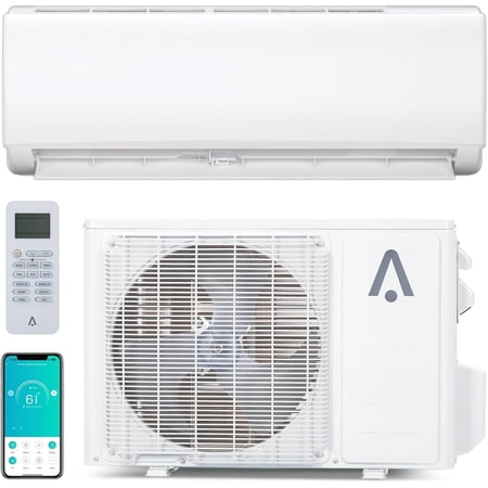 Mini Split Air Conditioner & Heat Pump, 12000 BTU 7-in-1 Ductless Mini Split Air Conditioner, 21 SEER2 115V Energy Efficient Ac Unit Up to 750 Sq.Ft with R34 Refrigerant, Eco Mode