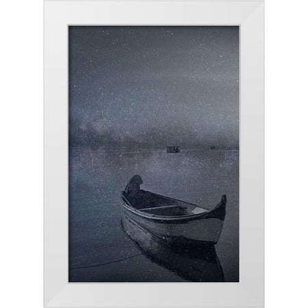 Phillip Jamie 23x32 White Modern Wood Framed Museum Art Print Titled - Fantasy Boat