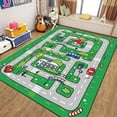 thumbnail image 5 of Alfombra de juego de rompecabezas de tráfico de calle para decoración de dormitorio de niños, alfombra educativa para guardería, sala de estar, baño, 5 of 5