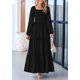 thumbnail image 3 of Vestido largo PRETTYGARDEN para mujer, estampado primaveral, negro, XXL, 3 of 8