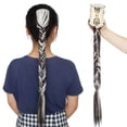 thumbnail image 2 of SEGO Long Fishtail Braid Ponytail Clip in Hair Extensions as Human Claw Jaw Braiding Ponytail Hairpiece, 2 of 6