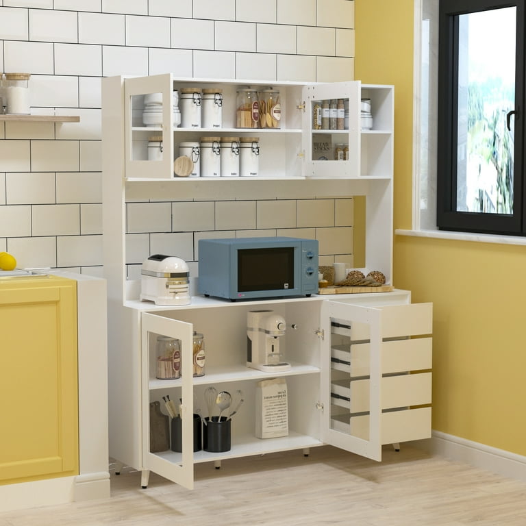 Ergonomic Kitchen Cabinet with Drawers and Contemporary Organizers