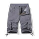 thumbnail image 1 of pstuiky Pantalones cortos de gimnasio, Pantalones cortos cargo casuales de moda para hombre, con bolsillos y botones, cintura elástica Pantalones cortos para correr para hombre, 1 of 3