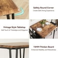 thumbnail image 4 of Small Dining Table Set for 2, Small Kitchen Table and Chairs Set of 2, 3Pcs Dining Room Table Set with 2 Upholstered Chairs, Furniture Set Dinette for Small Place, Apartment, Rustic Brown, 4 of 9