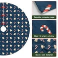 thumbnail image 6 of 30 Inch Christmas Tree Skirt – Velvet Plush Tree Mat, Soft Thickened Polyester with Red Ties, Single-Sided Printing, Available in 30in/36in/48in, Perfect for Holiday Xmas Tree Decoration, 6 of 7