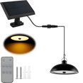 thumbnail image 3 of 78/156LED Solar Pendant Lights with Remote Control IP65 Waterproof Solar Shed Light with 3 Lighting Modes Double Head Hanging Lamp with 9.84FT Cord Decorations Lamp for Barn Balcony Garde, 3 of 10