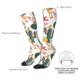 thumbnail image 4 of Naloa Summer Cactus With Blooming Thigh High Socks Extra Long Stretchy Sock Women Over Knee High Opaque Stocking Daily Wear, 4 of 6