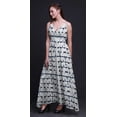 thumbnail image 4 of Bimba Shibori Ladies Printed Resort Maxi DrawstringÂ&nbsp;DressÂ&nbsp;Spaghetti Strap Beach Wear-X-Small, 4 of 5