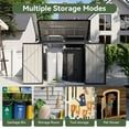 thumbnail image 6 of Outdoor Metal Storage Shed 3.3x5.6ft, Waterproof Trash Can Shed w/Lid & Chain for Garden, Backyard, Patio, Aoxun, 6 of 8