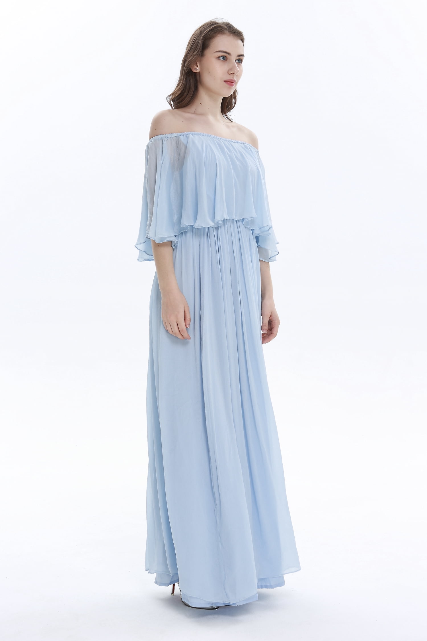 Women's Beach Wedding Periwinkle Blue Collection Bridesmaid Dress -  Walmart.com