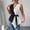White, variant on Women’s Camisole 2026 Contrasting Blouses Bandage Pleated V-Neck Fashionable Tank Top