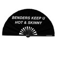 thumbnail image 1 of Fan Rave Wearhouse portátil de bambú reflectante UV, tamaño grande, 1 of 6