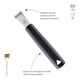 thumbnail image 2 of Decozester Zester Triangle de acero inoxidable fabricado en Alemania, 2 of 3