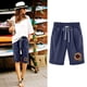 thumbnail image 4 of Mujeres Pantalones Cortos Casual Estampado Elástico de la Cintura Medio Pantalones Cortos, Casual con Bolsillos para el Uso Diario, 4 of 4