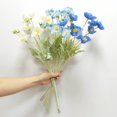 thumbnail image 1 of Flores artificiales DODXIAOBEUL, seda de amapola, 9 unidades, azul y blanco, 1 of 9