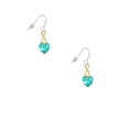 thumbnail image 2 of Delight Jewelry Teal Crystal Heart Gold Tone Infinity French Earrings, 2 of 4