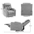 thumbnail image 5 of Recliner Chair, Single Reclining Sofa, Fabric Upholstered Lazy Sofa Home Theater Seating Indoor Lounge Furnitur, Blue, 5 of 7