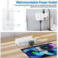 thumbnail image 5 of 45° Flat Plug Power Strip with USB C, 6FT Extension Cord, 8 Outlets and 4 USB Ports (2 USB C 2 USB A), Multi Plug Outlet Extender with Surge Protection for Home Office Dorm - White, 5 of 8