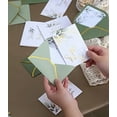 thumbnail image 6 of 100 PK Luxurious Gold Thank You Cards with Envelopes Bulk Sage Green - 5x3.5 Inches Wedding Thank You Notes Baby Shower Greenery Bridal Shower Small Business, 6 of 7