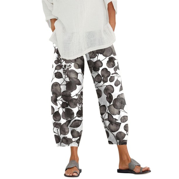 Pantalones nieve Gibobby mujer con bolsillo estampado gris M