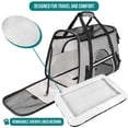 thumbnail image 4 of PetAmi Transportín para mascotas aprobado por la aerolínea para gatos, transportador de perros de lado suave para perros pequeños, suministros de viaje para gatos, accesorios para gatos de interior, b, 4 of 5