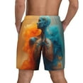 thumbnail image 2 of Lsque Mens Swim Trunks Surreal Body Art Pattern - Bathing Suit Compression Liner - Beach Swim Shorts Swimwear - (S-3XL) - Stretch Quick Dry -3X-Large, 2 of 9