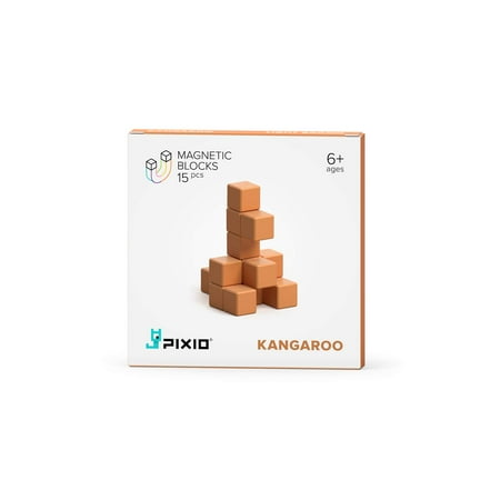 PIXIO Light Brown Kangaroo Color Series Magnetic Blocks Construction Set 15pcs with Free App Stress Relief Building Blocks Fidget Toys Pixel Art Desk Toy Animals Figures PIXIO Light Brown Kangaroo Color Series Magnetic Blocks Construction Set 15pcs with Free App Stress Relief Building Blocks Fidget Toys Pixel Art Desk Toy Animals Figures