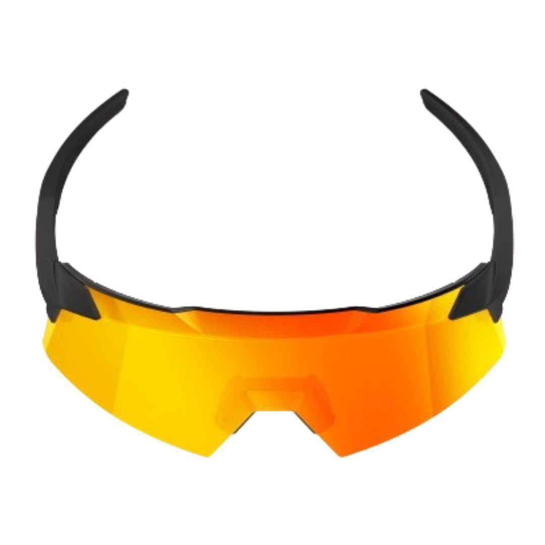 100% Aerocraft Sunglasses - Soft Tact Black; HiPER Red Multilayer Mirror