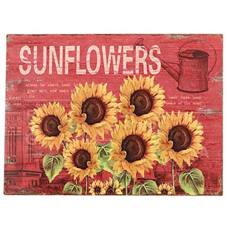 Barnyard Designs Six Sunflowers Retro Vintage Tin Bar Sign Country Home Decor 10