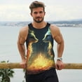 thumbnail image 6 of Pofeuu Firefly Forest Fox Print Men's Workout Tank Tops Sleeveless Muscle Gym Shirt Quick Dry-3X-Large, 6 of 7