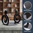 thumbnail image 2 of Unique Bargains Musical Note Metal Bookends Non-Skid for Shelves Style B 4.7"x4.1"x6.3", 2 of 5