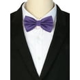 thumbnail image 3 of INSPIRE CHIC Men's Grids Patterned Solid Color Adjustable Pre-tied Bow Tie Purple, 3 of 4